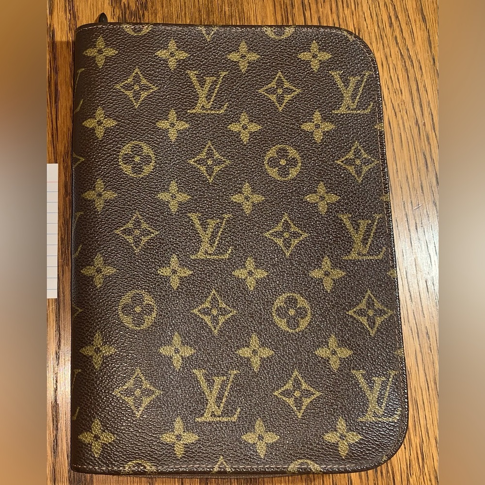 Louis Vuitton LV monogram Desk zip Agenda organizer Notebook holder Cover